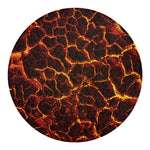 Molten Lava Print Round Blanket