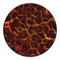 Molten Lava Print Round Floor Mat