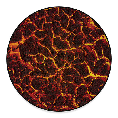 Molten Lava Print Round Floor Mat