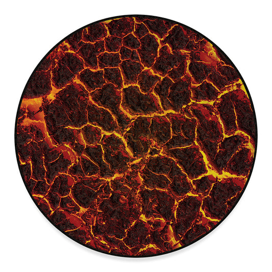 Molten Lava Print Round Floor Mat