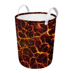 Molten Lava Print Round Laundry Basket