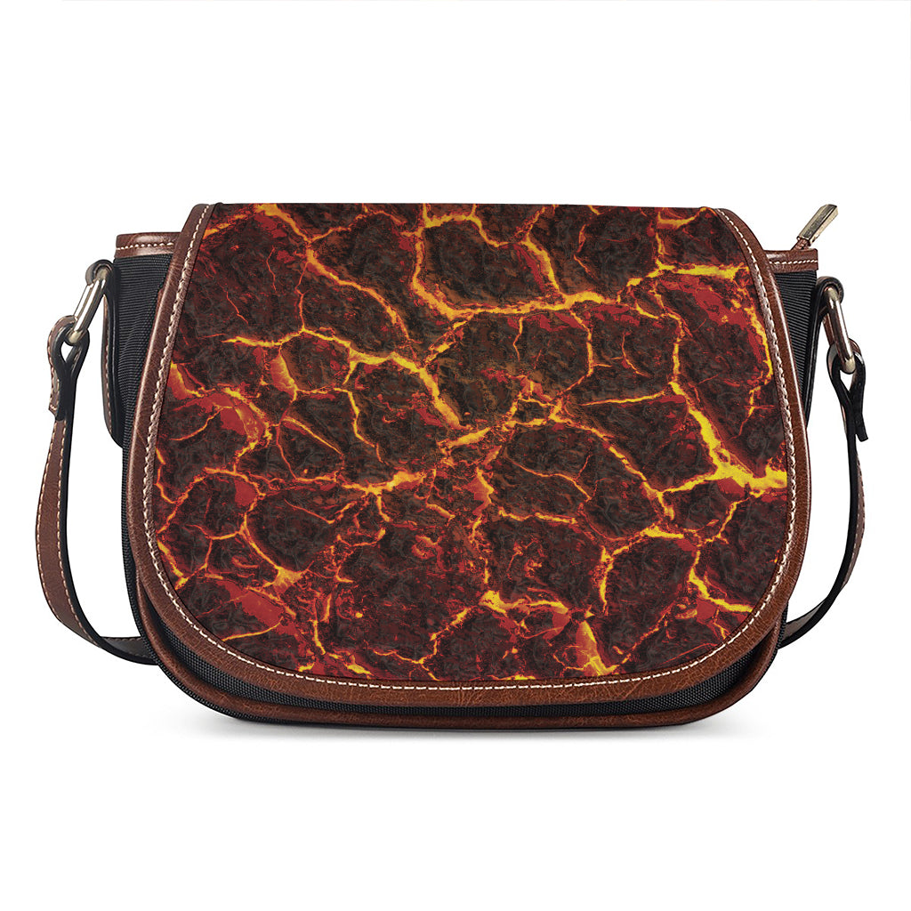 Molten Lava Print Saddle Bag