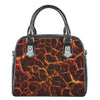 Molten Lava Print Shoulder Handbag