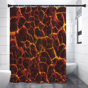 Molten Lava Print Shower Curtain