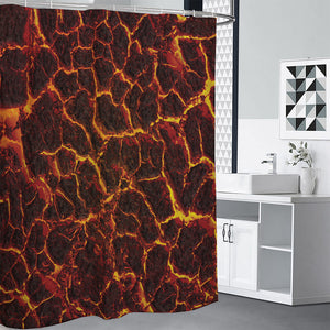 Molten Lava Print Shower Curtain