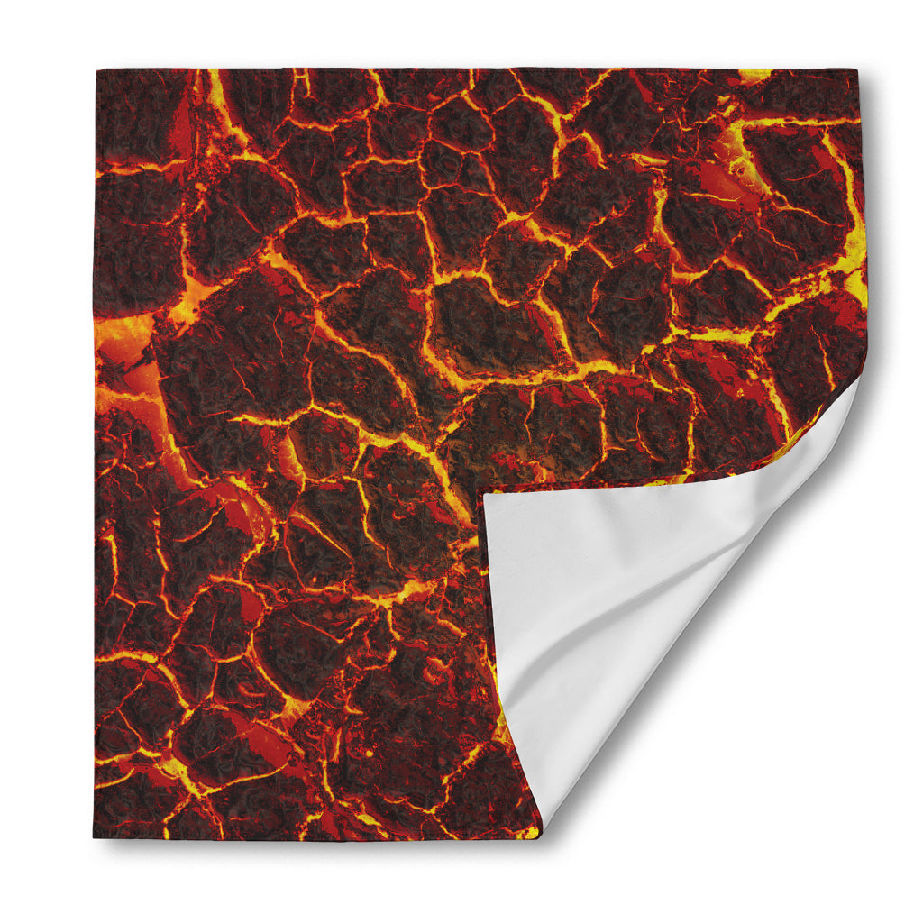 Molten Lava Print Silk Bandana