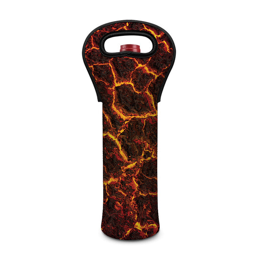 Molten Lava Print Single Neoprene Wine Tote