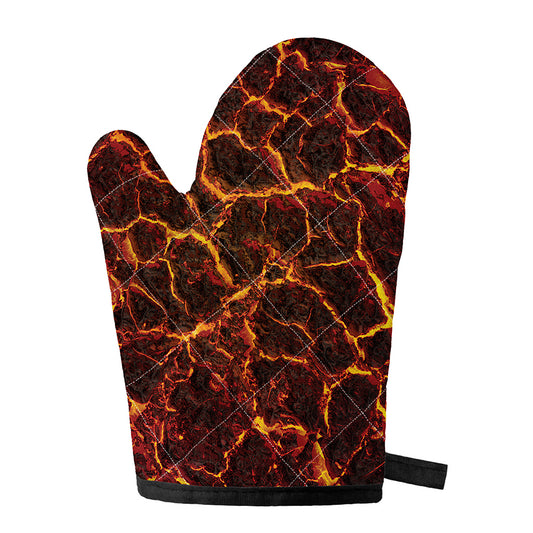 Molten Lava Print Single Oven Mitt
