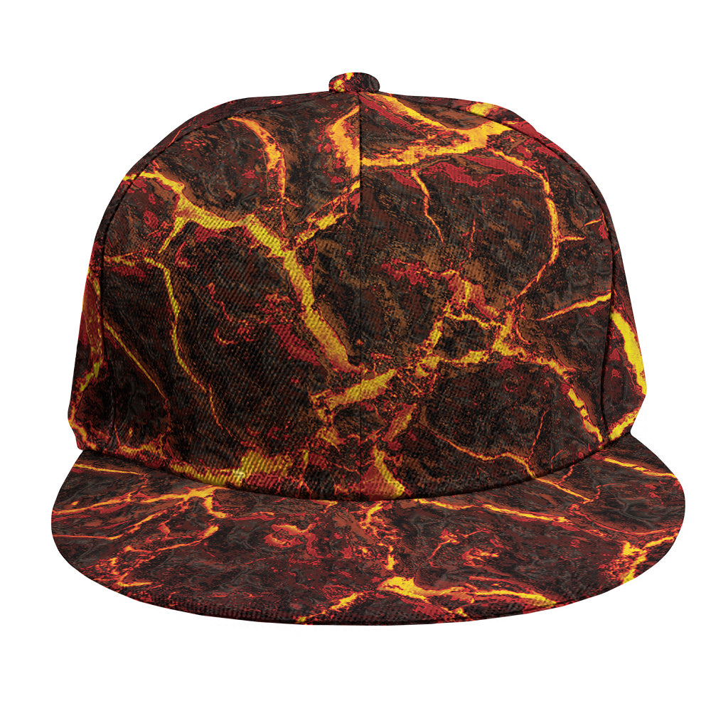 Molten Lava Print Snapback Cap