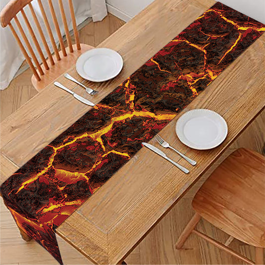 Molten Lava Print Table Runner