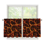 Molten Lava Print Tier Curtains