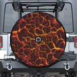 Molten Lava Print Tire Cover With Camera Hole