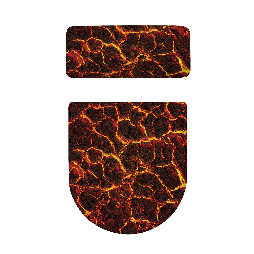 Molten Lava Print Toilet Lid And Tank Cover Set