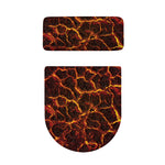 Molten Lava Print Toilet Lid And Tank Cover Set
