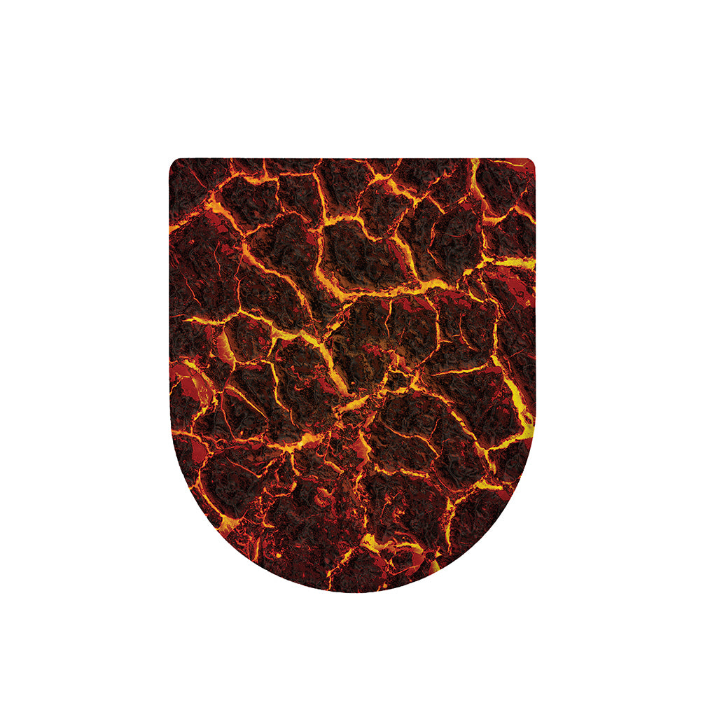 Molten Lava Print Toilet Lid Cover