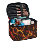 Molten Lava Print Travel Makeup Bag