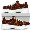 Molten Lava Print White Chunky Shoes