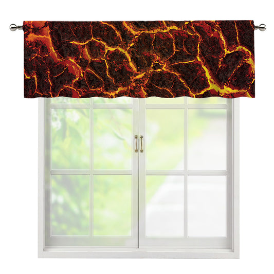 Molten Lava Print Window Valance