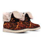 Molten Lava Print Winter Boots