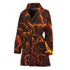 Molten Lava Print Women's Bathrobe