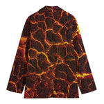 Molten Lava Print Women's Cotton Blazer