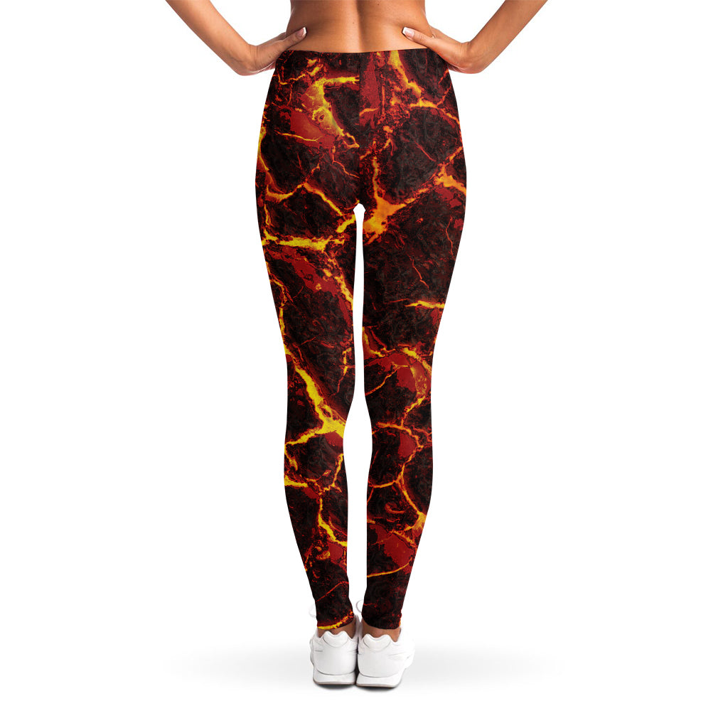 Molten Lava Print Women's Leggings