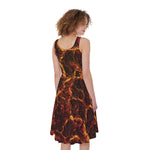 Molten Lava Print Women's Sleeveless Dress