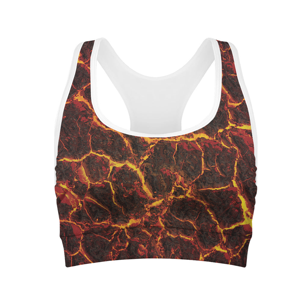 Molten Lava Print Women's Sports Bra