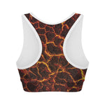 Molten Lava Print Women's Sports Bra