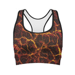 Molten Lava Print Women's Sports Bra