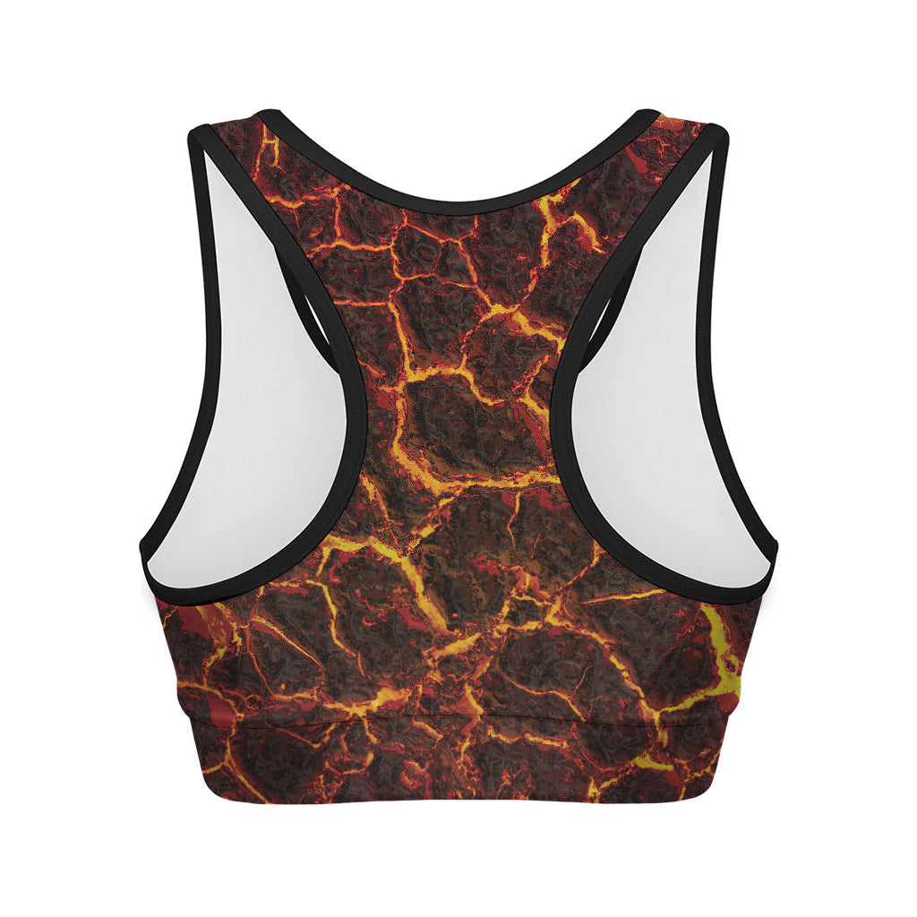 Molten Lava Print Women's Sports Bra