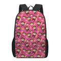 Monkey And Banana Pattern Print 17 Inch Backpack