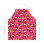 Monkey And Banana Pattern Print Adjustable Apron