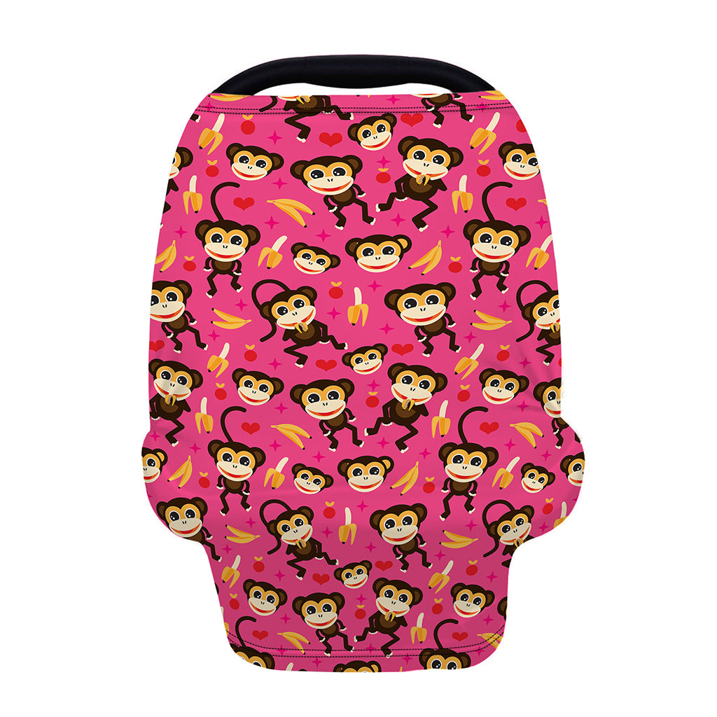 Monkey And Banana Pattern Print Baby Seat Cover