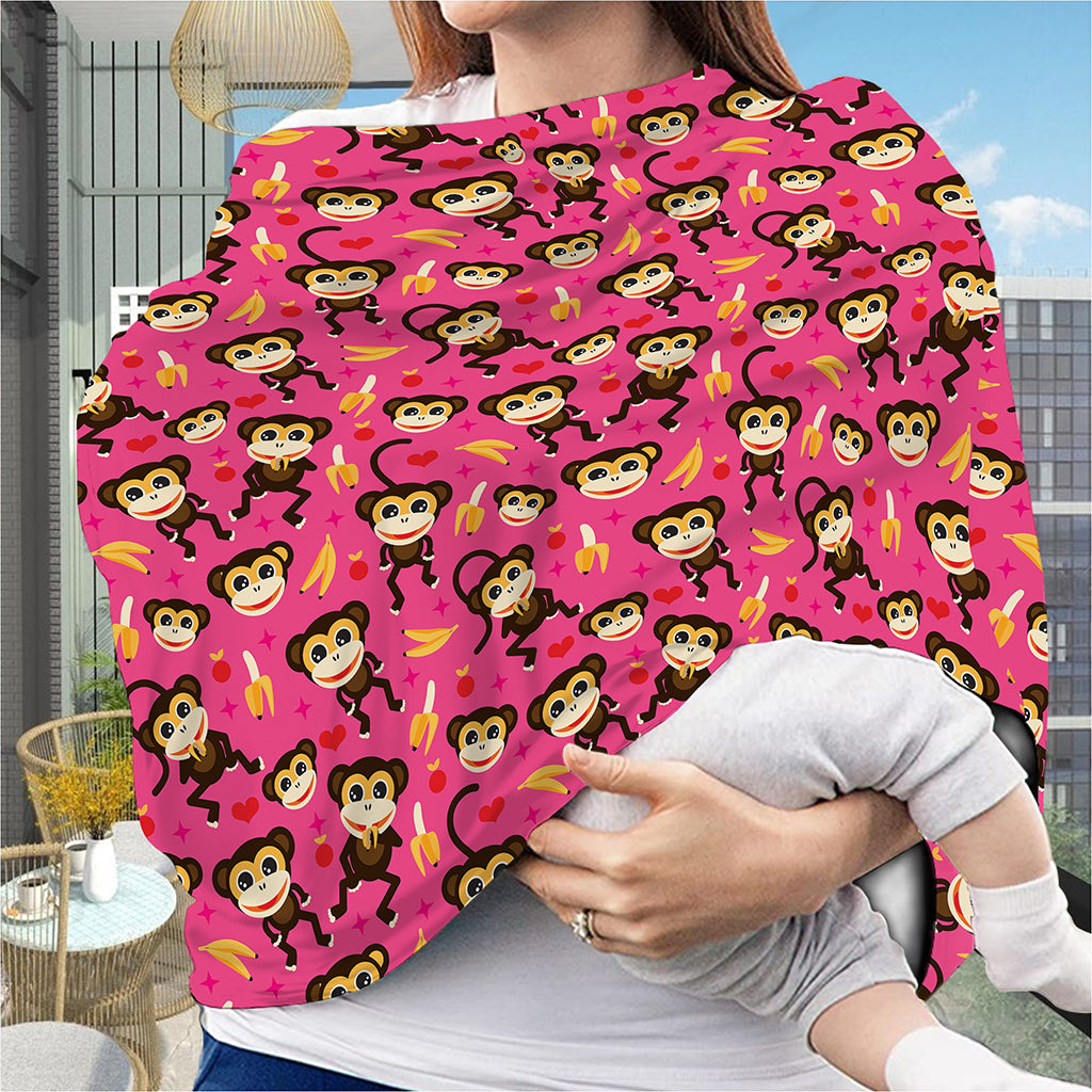 Monkey And Banana Pattern Print Baby Seat Cover