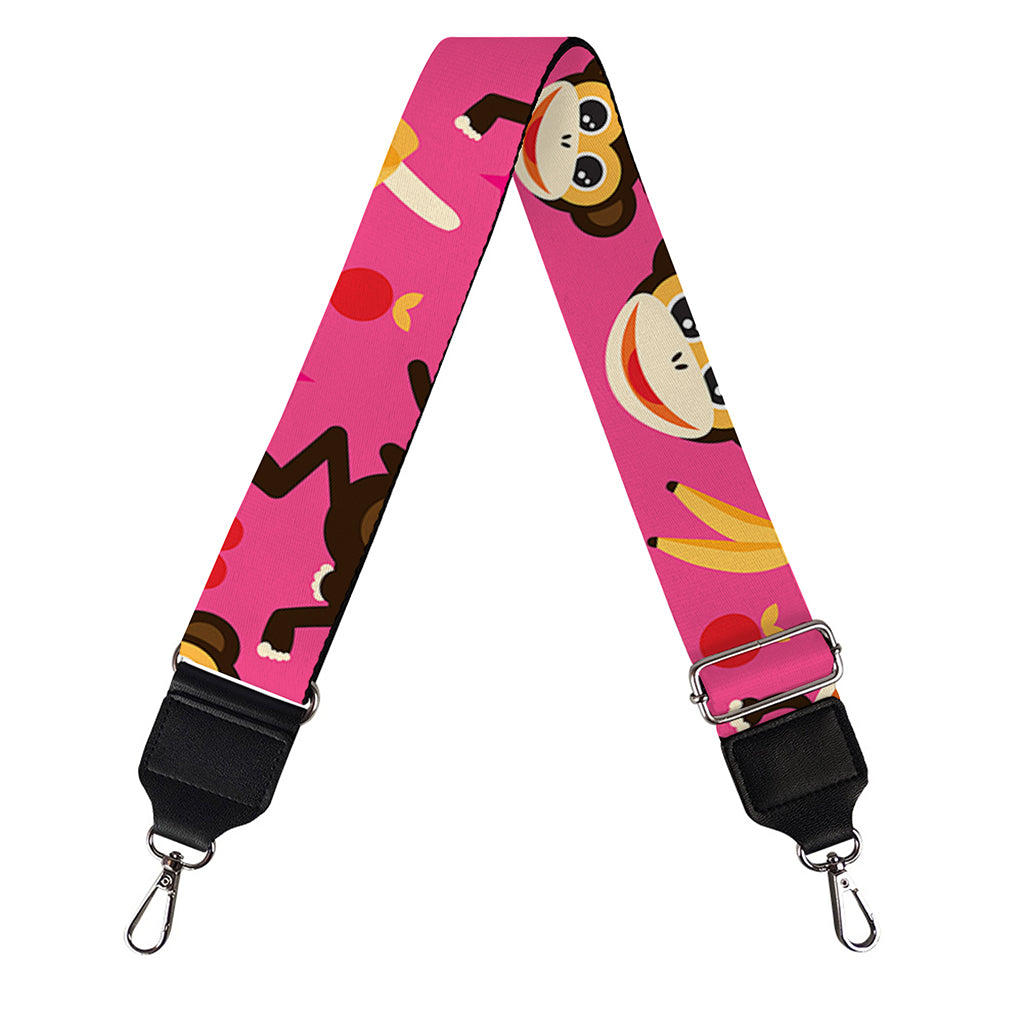 Monkey And Banana Pattern Print Bag Strap