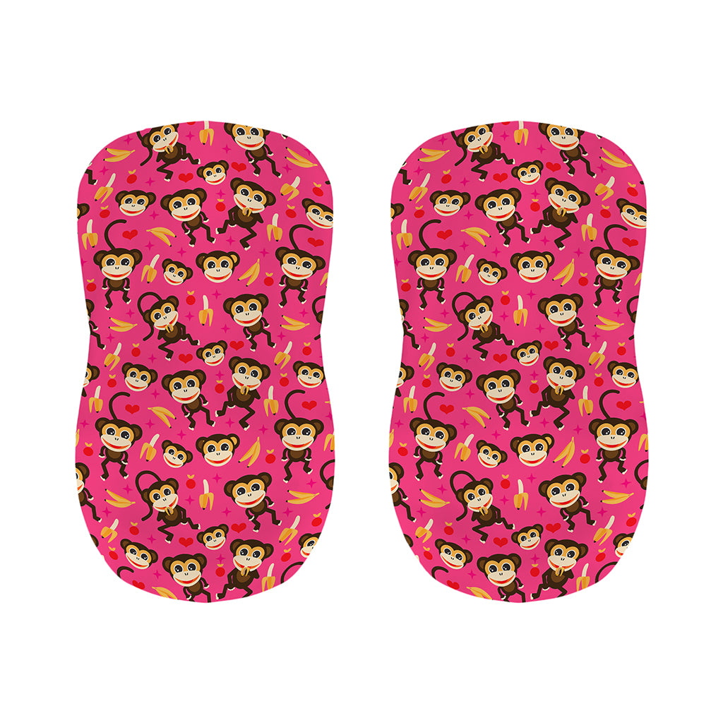 Monkey And Banana Pattern Print Bar Stool Covers