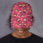 Monkey And Banana Pattern Print Baseball Cap