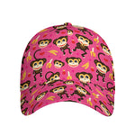 Monkey And Banana Pattern Print Baseball Cap