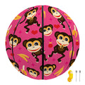 Monkey And Banana Pattern Print Basketball