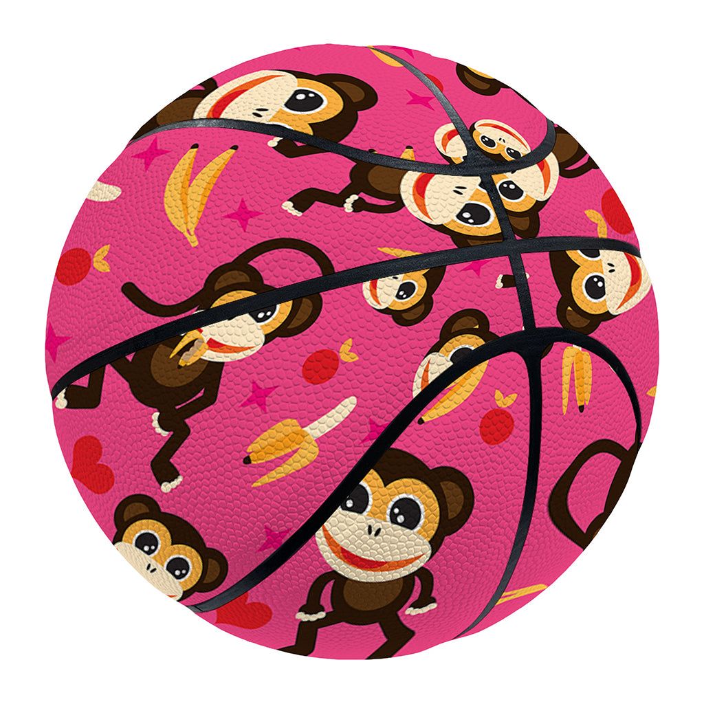 Monkey And Banana Pattern Print Basketball