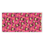 Monkey And Banana Pattern Print Beach Towel