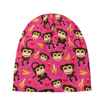 Monkey And Banana Pattern Print Beanie