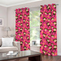 Monkey And Banana Pattern Print Dimout Grommet Curtains