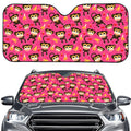 Monkey And Banana Pattern Print Car Windshield Sun Shade