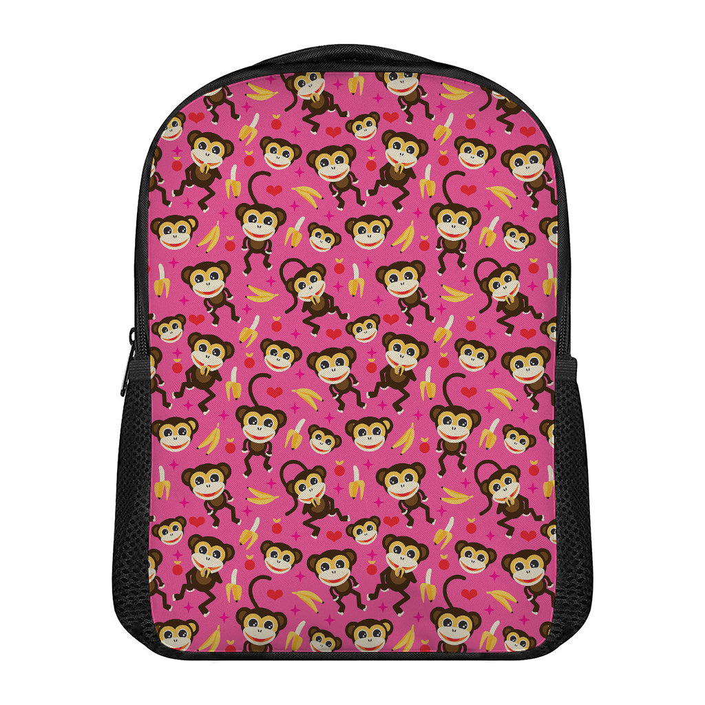 Monkey And Banana Pattern Print Casual Backpack