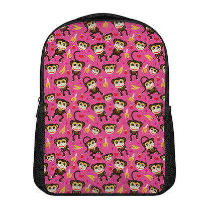 Monkey And Banana Pattern Print Casual Backpack