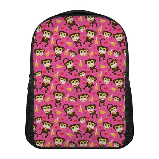 Monkey And Banana Pattern Print Casual Backpack