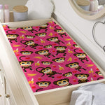 Monkey And Banana Pattern Print Changing Pad Cover