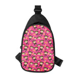 Monkey And Banana Pattern Print Chest Bag